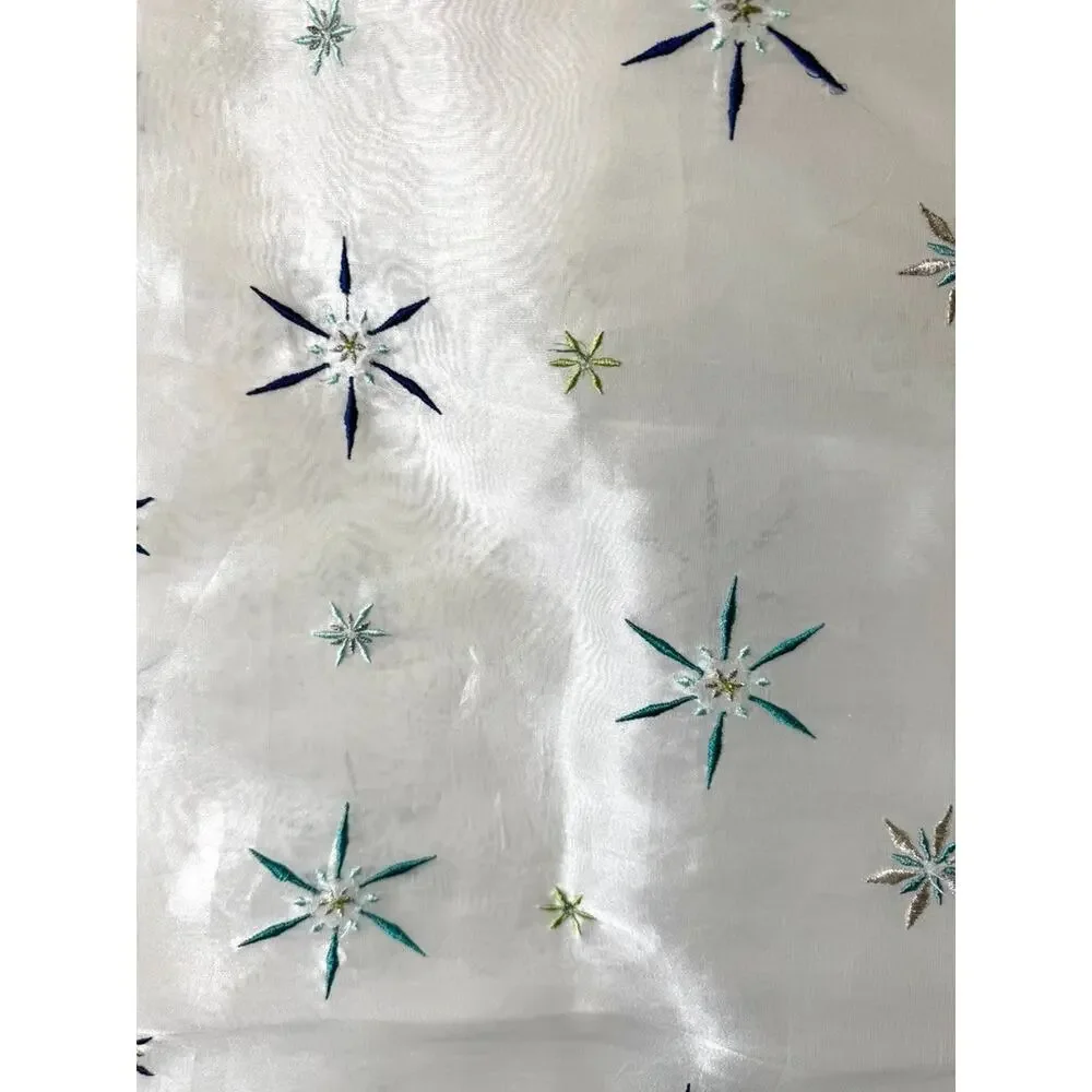 Sheer Table Runner Target Winter Solstice Holiday Metallic Stars 70x16